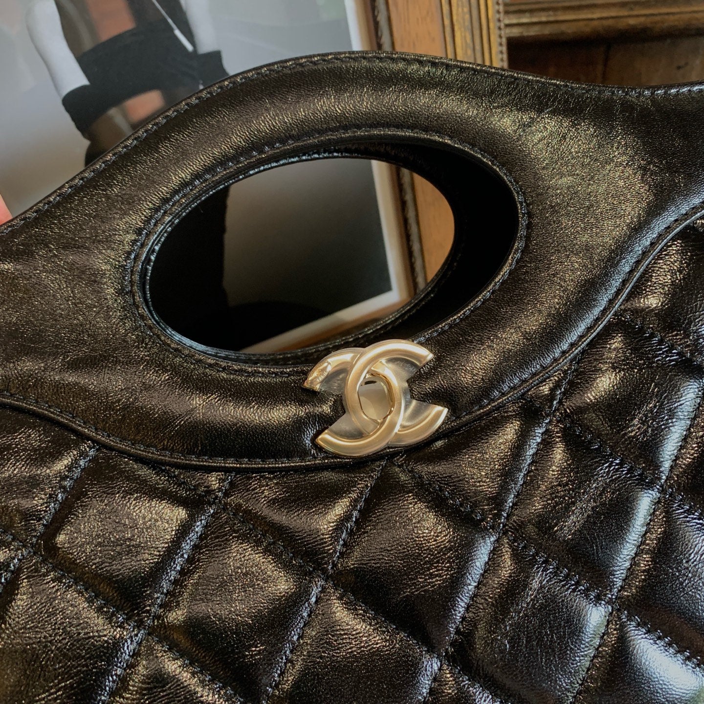 CHANEL Medium Bag | Lambskin & Waxed Leather | Pre-owned