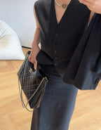 CHANEL Medium Bag | Lambskin & Waxed Leather | Pre-owned