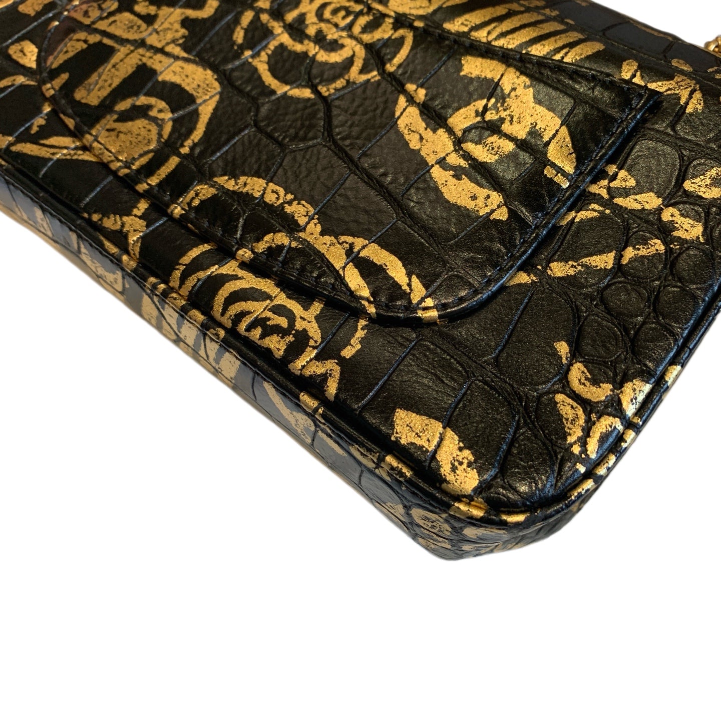 CHANEL 2.55 Egypt Collection | Crocodile-Embossed Graffiti | Pre-owned