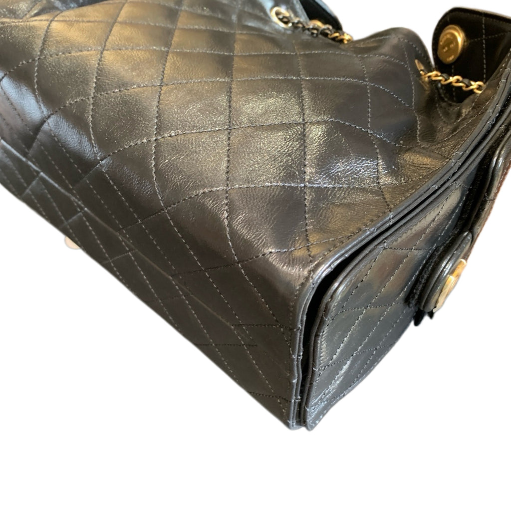 CHANEL 25 Small Handbag | Glossy Pebbled Calfskin | Dual-Tone Hardware