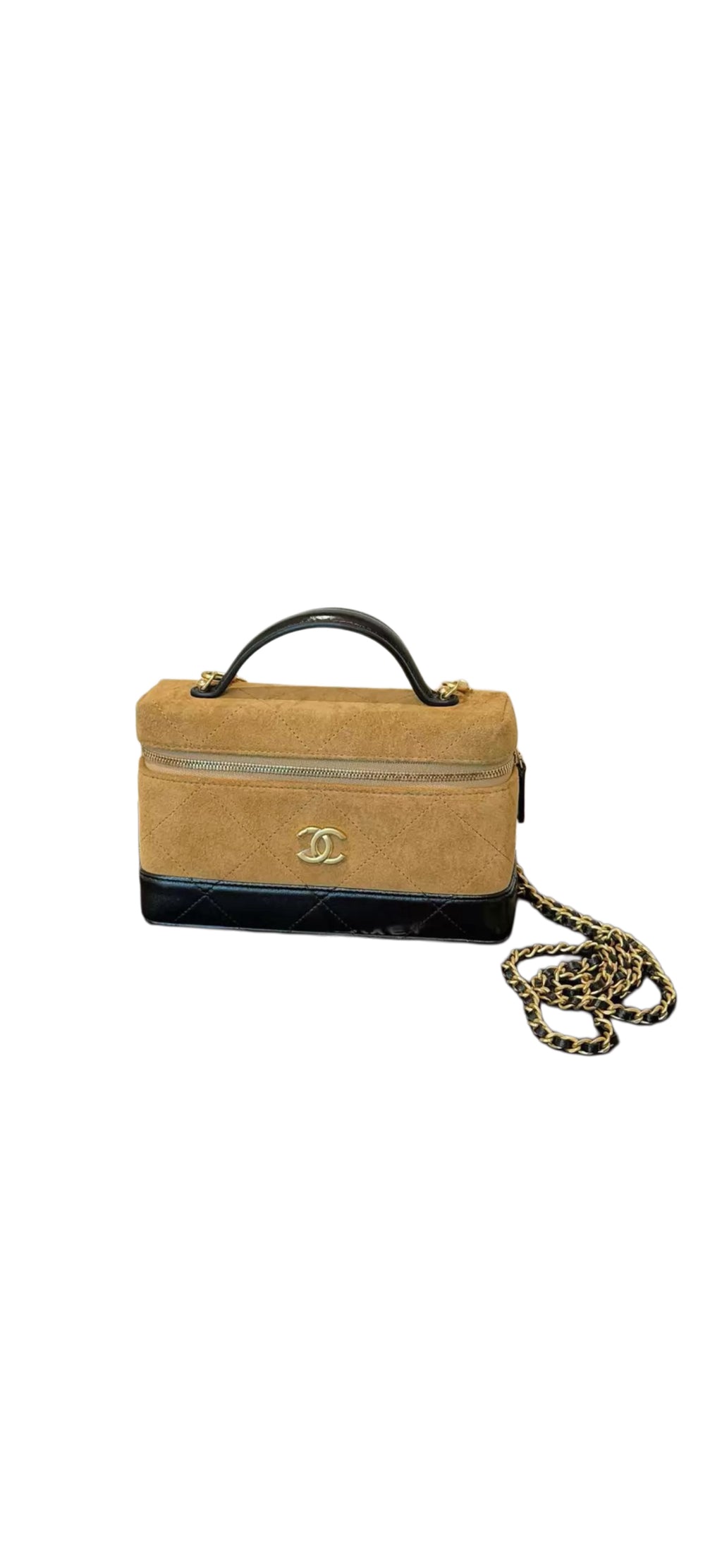 CHANEL Colorblock Suede LP Lunch Bag | Alcantara | Brand New