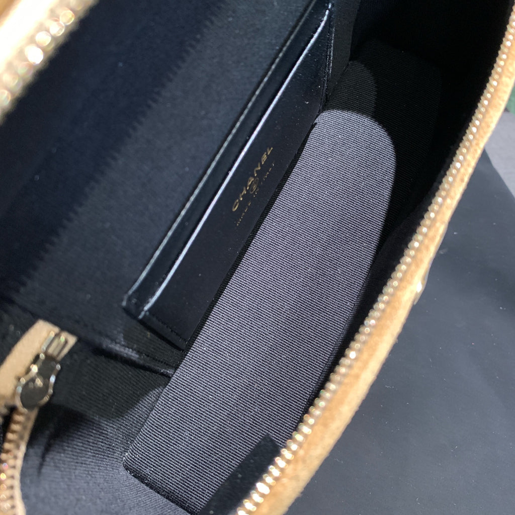 CHANEL Colorblock Suede LP Lunch Bag | Alcantara | Brand New