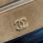 CHANEL Colorblock Suede LP Lunch Bag | Alcantara | Brand New