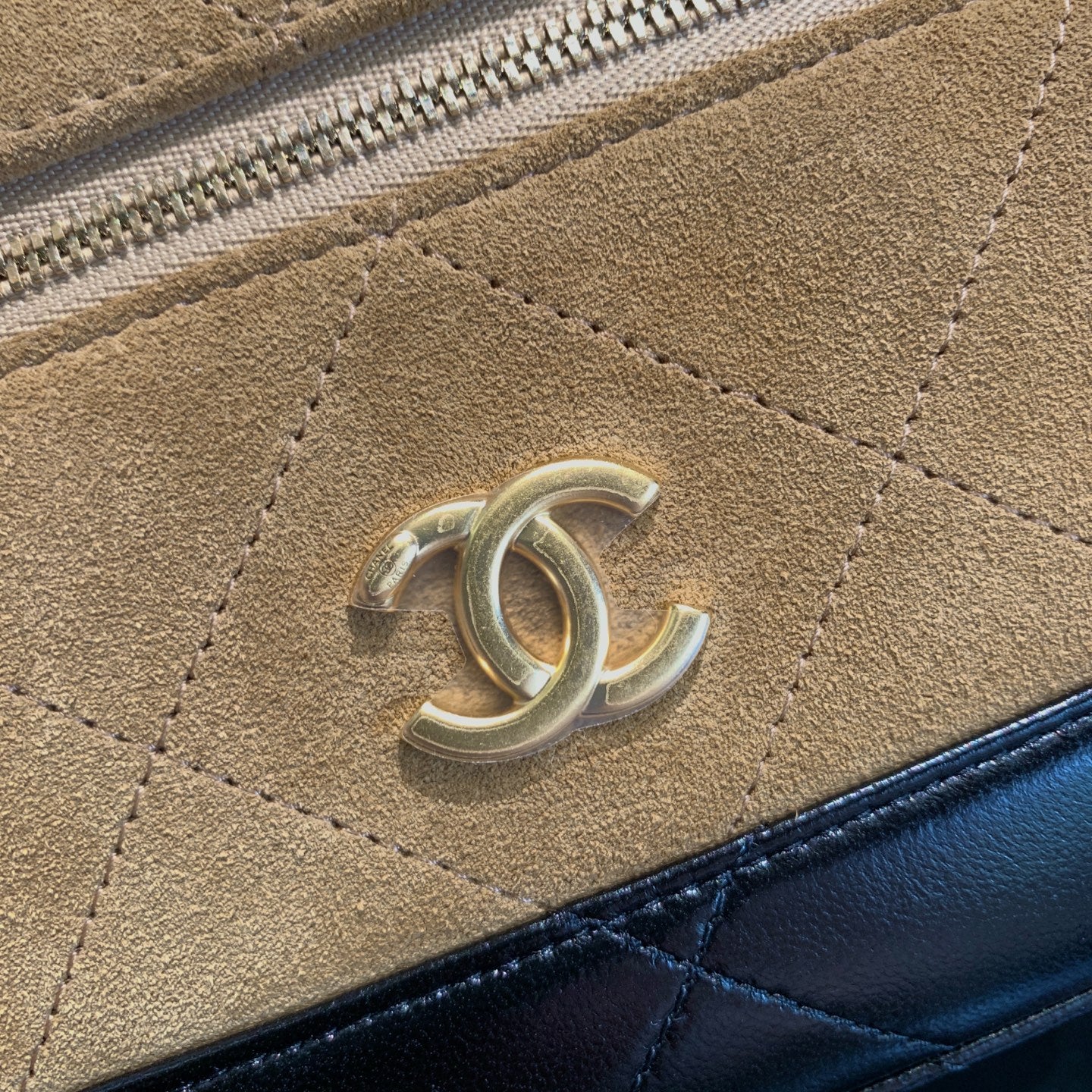 CHANEL Colorblock Suede LP Lunch Bag | Alcantara | Brand New