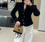 CHANEL Colorblock Suede LP Lunch Bag | Alcantara | Brand New