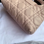 Dior Lady Dior Mini Handbag Pale Pink Quilted Leather Gold Hardware