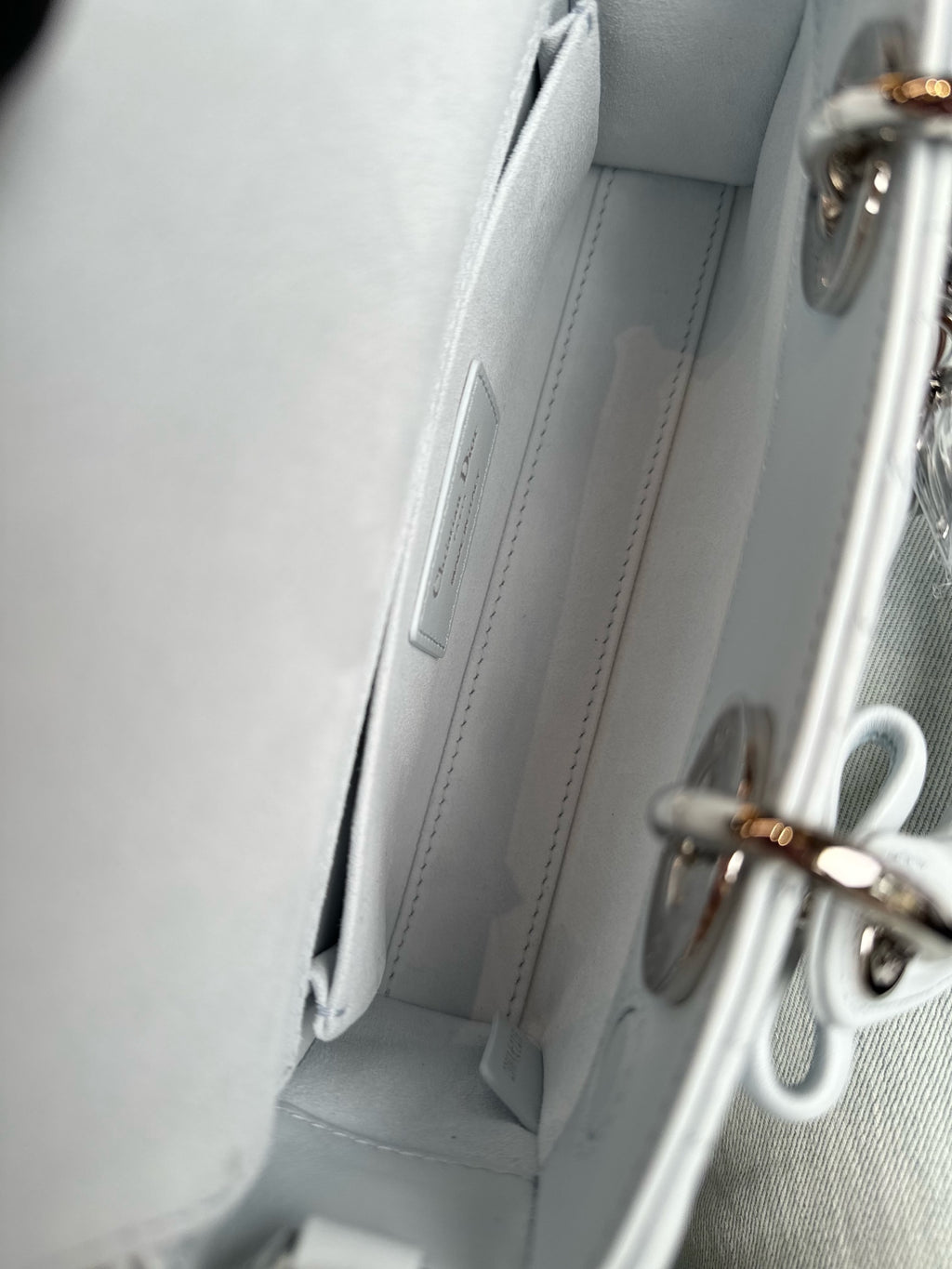 DIOR Lady D-Joy Medium Handbag | Space Blue Sheepskin | Cannage