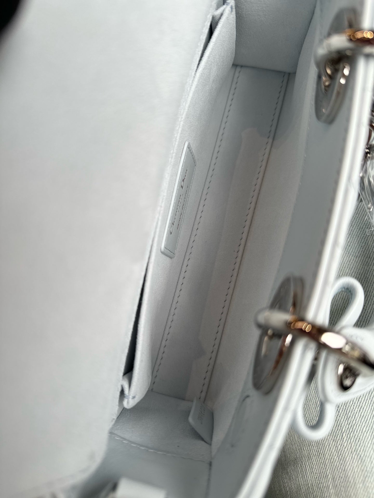 DIOR Lady D-Joy Medium Handbag | Space Blue Sheepskin | Cannage