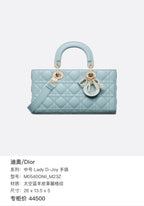 DIOR Lady D-Joy Medium Handbag | Space Blue Sheepskin | Cannage