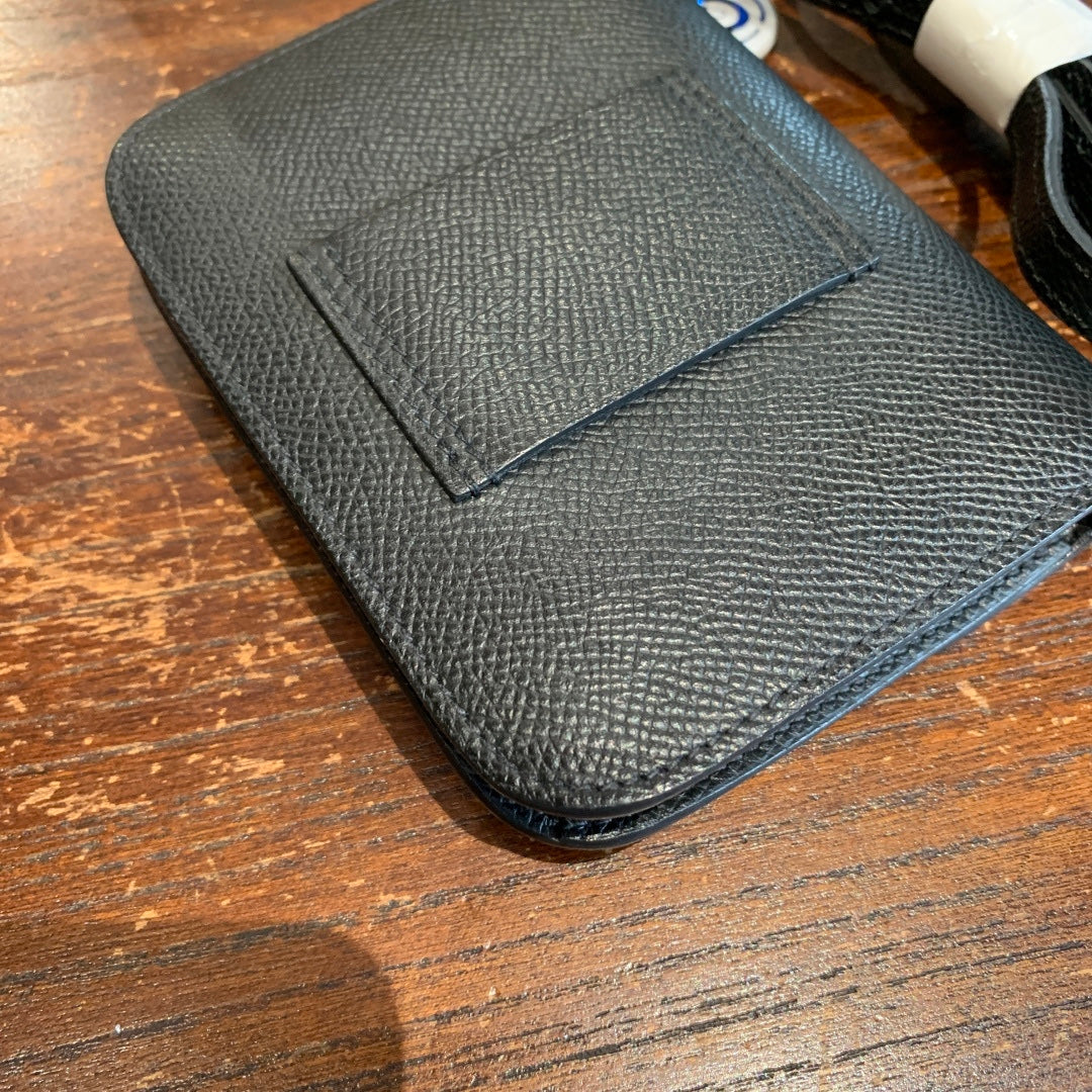 HERMÈS Constance Slim Wallet | Black Epsom | Silver Hardware