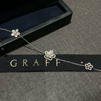 Graff Butterfly Bracelet White Gold Diamonds Silver Hardware