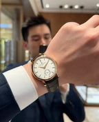 Vacheron Constantin Patrimony Watch Gold Case Brown Leather