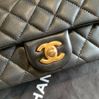 Chanel Pearl Crush Mini Flap Bag Black Quilted Leather Gold Hardware