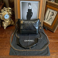 Chanel Gabrielle Hobo Bag Black Quilted Calfskin Mixed Metal Hardware