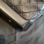 Chanel Gabrielle Hobo Bag Black Quilted Calfskin Mixed Metal Hardware