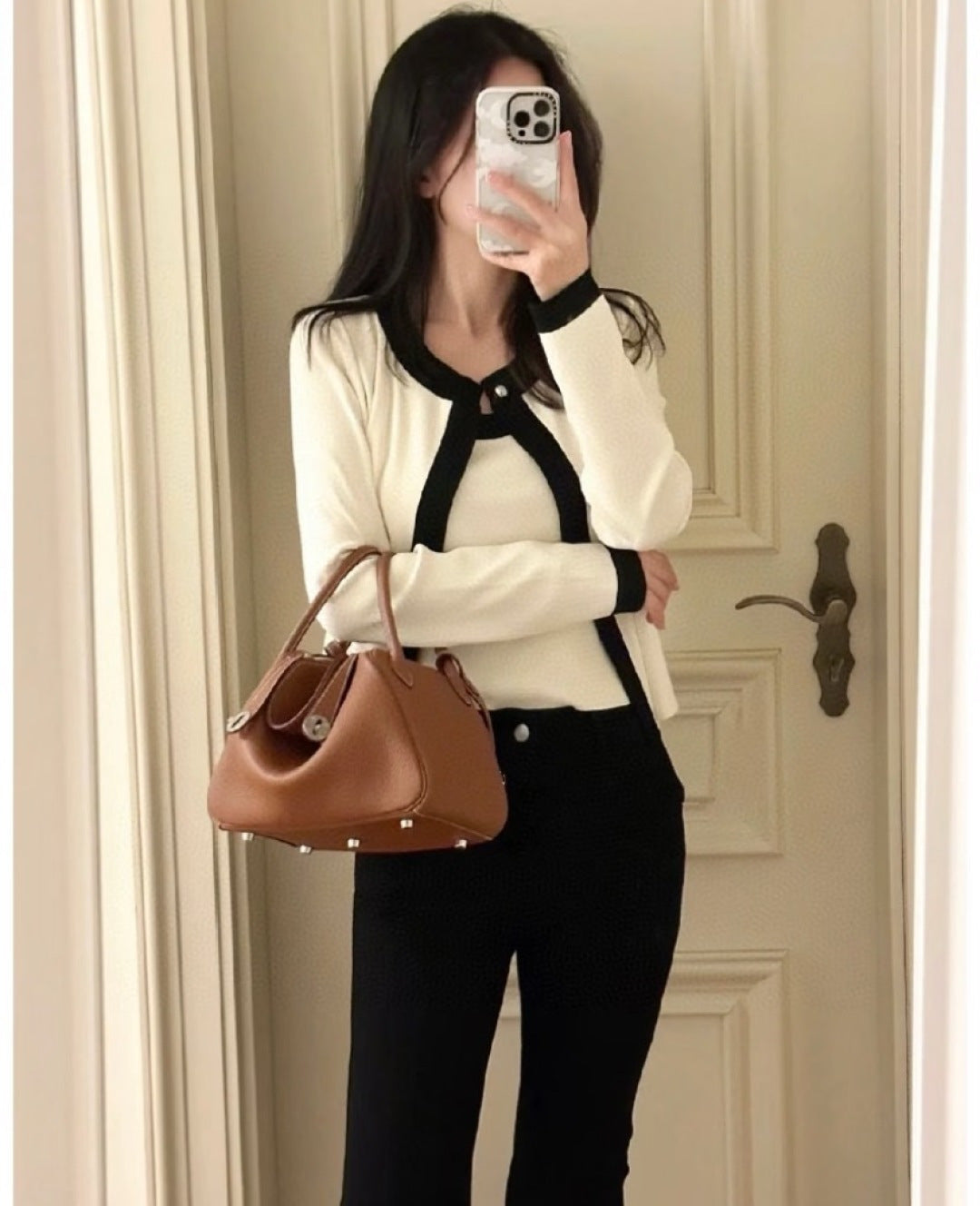 Hermes Lindy Bag Gold Clemence Leather Silver Hardware