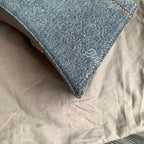 Balenciaga Hourglass Bag Blue Denim Aged Silver Hardware