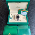 Rolex Datejust Watch Black Dial Jubilee Bracelet Stainless Steel White Gold