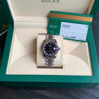 Rolex Datejust Watch Black Dial Jubilee Bracelet Stainless Steel White Gold