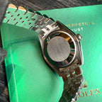 Rolex Datejust Watch Black Dial Jubilee Bracelet Stainless Steel White Gold