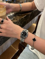 Rolex Datejust Watch Black Dial Jubilee Bracelet Stainless Steel White Gold