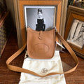 Hermes Evelyne TPM Crossbody Bag Gold Clemence Leather Silver Hardware