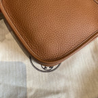 Hermes Evelyne TPM Crossbody Bag Gold Clemence Leather Silver Hardware