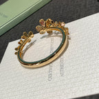 Van Cleef & Arpels Frivole Bangle 18K Yellow Gold Diamonds