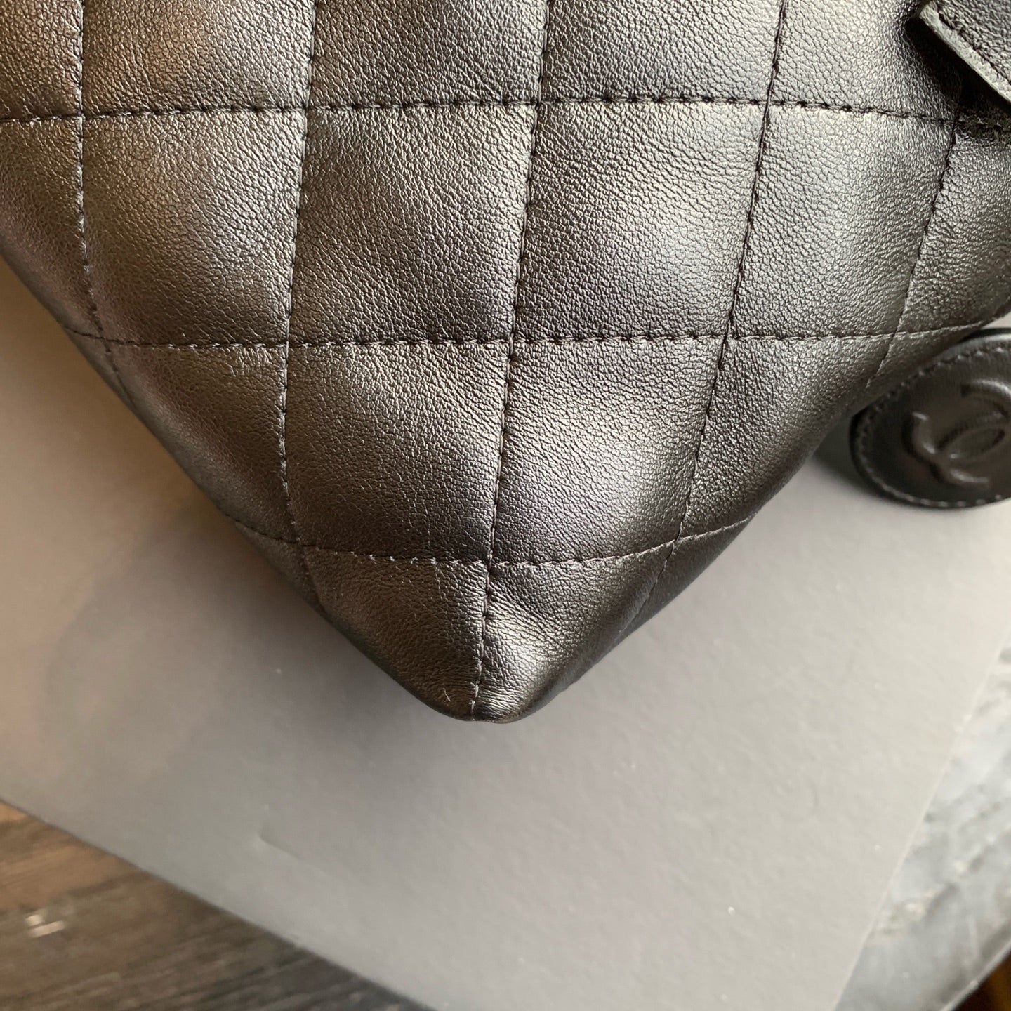 Chanel AP3728 Crossbody Bag Black Quilted Lambskin Gold Hardware