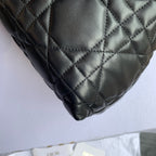 Dior Toujours Handbag Black Cannage Quilted Leather Gold Hardware