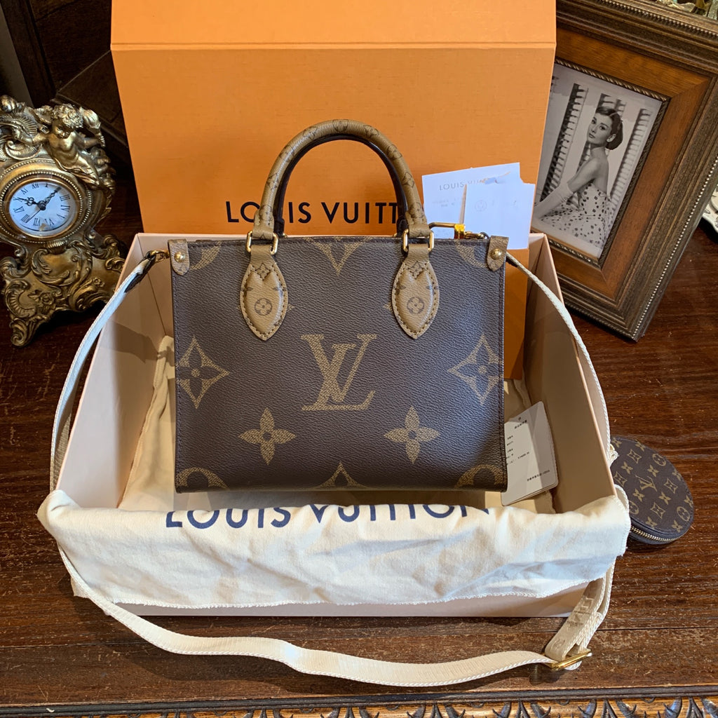 Louis Vuitton Onthego BB Tote Monogram Canvas Gold Hardware