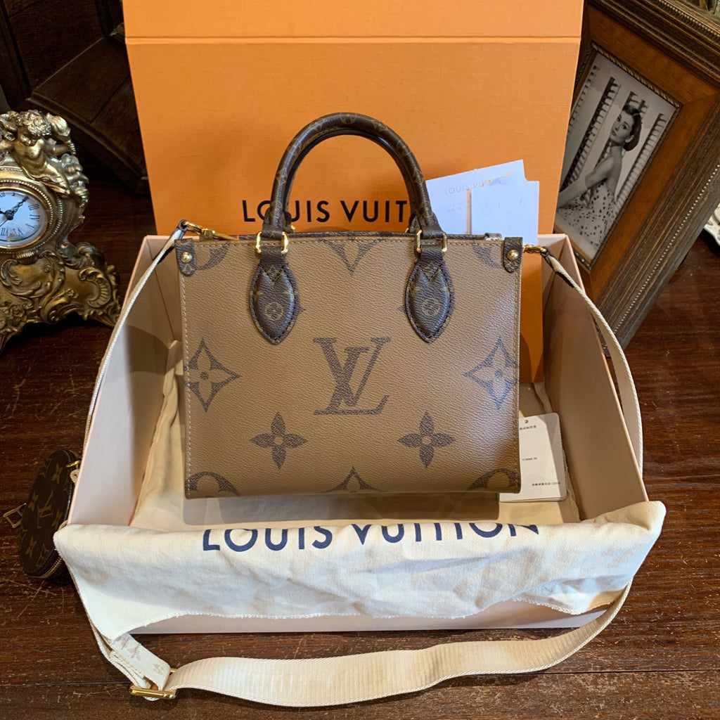 Louis Vuitton Onthego BB Tote Monogram Canvas Gold Hardware