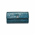CHANEL Camellia Long Wallet | Royal Blue Caviar | Silver Hardware