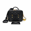 CHANEL Camera Bag | Black Litchi-Grain Leather | Gold Hardware